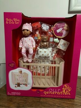 Our generation baby alba crib set new